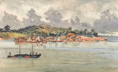 Port intérieur, côté sud, Singapour, c.1859-62