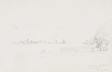 Caub sur le Rhin vu d