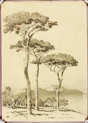 Sans titre (dessin de transfert pour Capri depuis Sorrente)