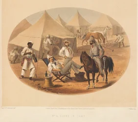 Scène de camp, révolte indienne