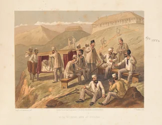 Hommes blessés à Dugshai, 1857