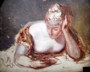 Fille lisant, vers 1850
