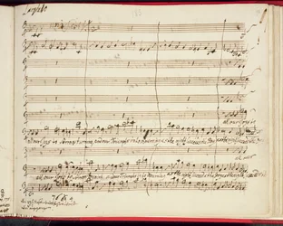 Partition originale du dernier oratorio de Haendel, Jephtha