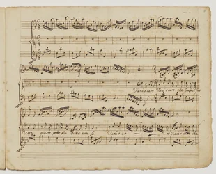 Vieni o caro che senza il suo core, f.7r de "Aditionall [sic] songs for Rinaldo", c.1717