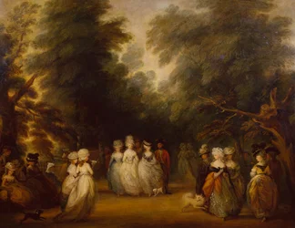 Dames se promenant sur le Mall, St. James Park