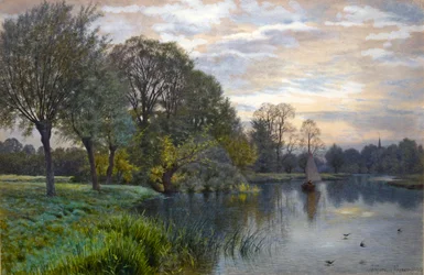La rivière Great Ouse au coucher du soleil