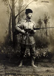 Theodore Roosevelt en peau de daim, Territoire du Dakota vers 1885 (photo n/b)