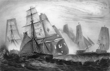 Comportement intrépide du capitaine Charles Napier, 15 avril 1809, vers 1857
