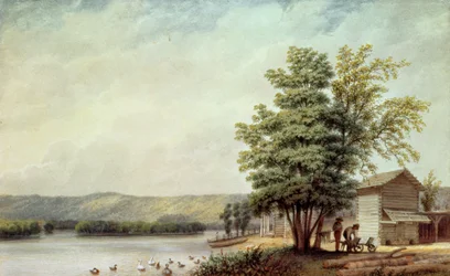 Cirro Cumulus - Maisons sur une plantation de tabac, Virginie, vers 1830-40