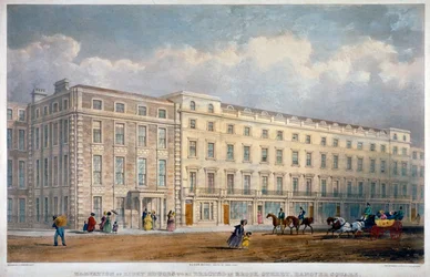 Vue de huit maisons dans Brook Street, Westminster, Londres