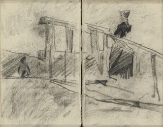 Femme, peut-être sur un pont