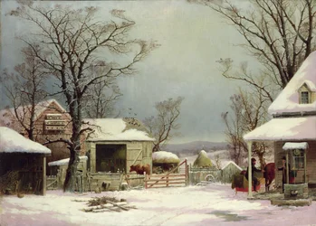 Cour de ferme en hiver, 1862