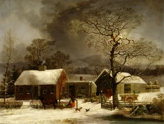 Scène hivernale à New Haven, Connecticut
