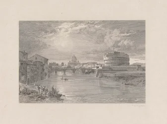 Rome; Pont et Château Saint-Ange sur le Tibre