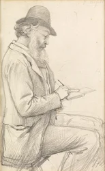 Lord Leighton dessinant