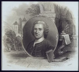 Portrait de Jean-Jacques Rousseau (1712-78), gravé par William Finden (1787-1852)