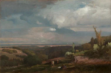 Tempête approchant des collines albaines