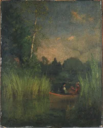 Crépuscule dans les roseaux (Alexandria Bay)