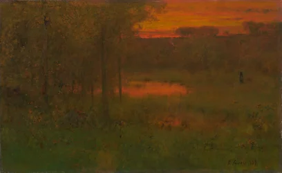 Paysage, coucher de soleil, 1887-1889