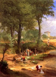 Jour de lessive près de Pérouse, Italie, 1873