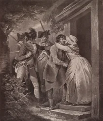 Déserteur prenant congé de sa femme, 1791-1909