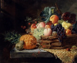 Don de la nature. Peinture de George Lance (1802-1864) Collection privee.