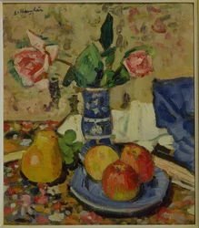 Pommes, poires et roses