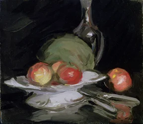 Nature morte bol de fruits, melon et carafe