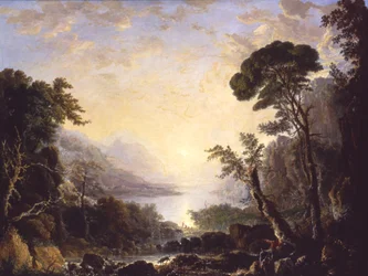 Composition, paysage italien
