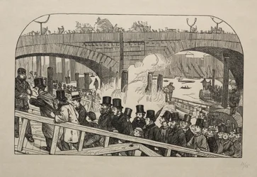 Le Courant vivant au Pont de Londres - Sous le Pont, 1863