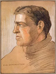 Portrait de Shackleton, extrait de « The Heart of the Antarctic » de Sir Ernest Shackleton (1874-1922), vers 1909