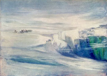 Le groupe de dépôt parmi les crevasses, vers 1908, 1909