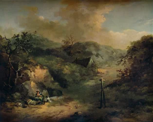 Une colline avec des vagabonds se reposant, vers 1793