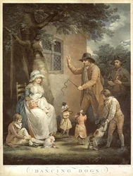 Chiens dansants, vers 1800