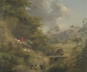 Chasse au renard en pays vallonné