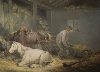 Chevaux dans une écurie, 1791