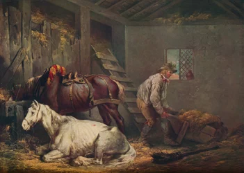 Chevaux dans une écurie, 1791
