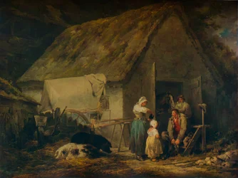 Matin, les colporteurs se préparant pour le marché, 1791