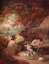 Bergers se reposant, 18e siècle, 1919