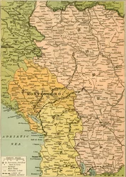 Carte pour illustrer la retraite serbe, 1919