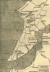 Carte de la péninsule de Gallipoli