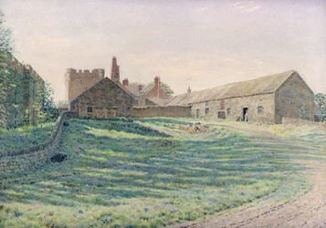 Château de Halton, Northumberland, aspect est, 19ème siècle