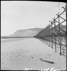La plage de Shanklin, montrant deux rangées d
