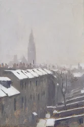 Duke Street sous la neige, Édimbourg, 1870