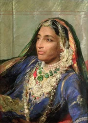 Portrait de Rani Jindan Singh, en sari indien