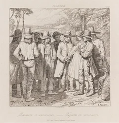 Paysans conversant, Munich, vers 1821