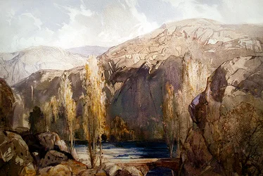 Une rivière coulant à travers une gorge rocheuse
