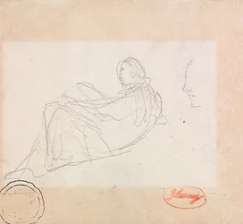 Une femme allongée