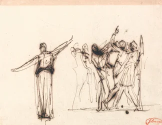 Foule devant une prophétesse