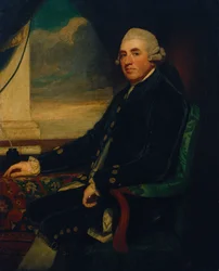 Portrait du Premier Comte de Farnham, assis, trois-quarts de longueur, près d